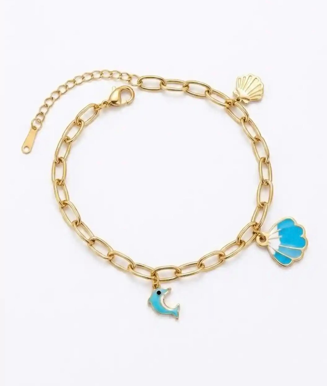 Nayara Jewels Women Enamelled Gold-Plated Charm Bracelet