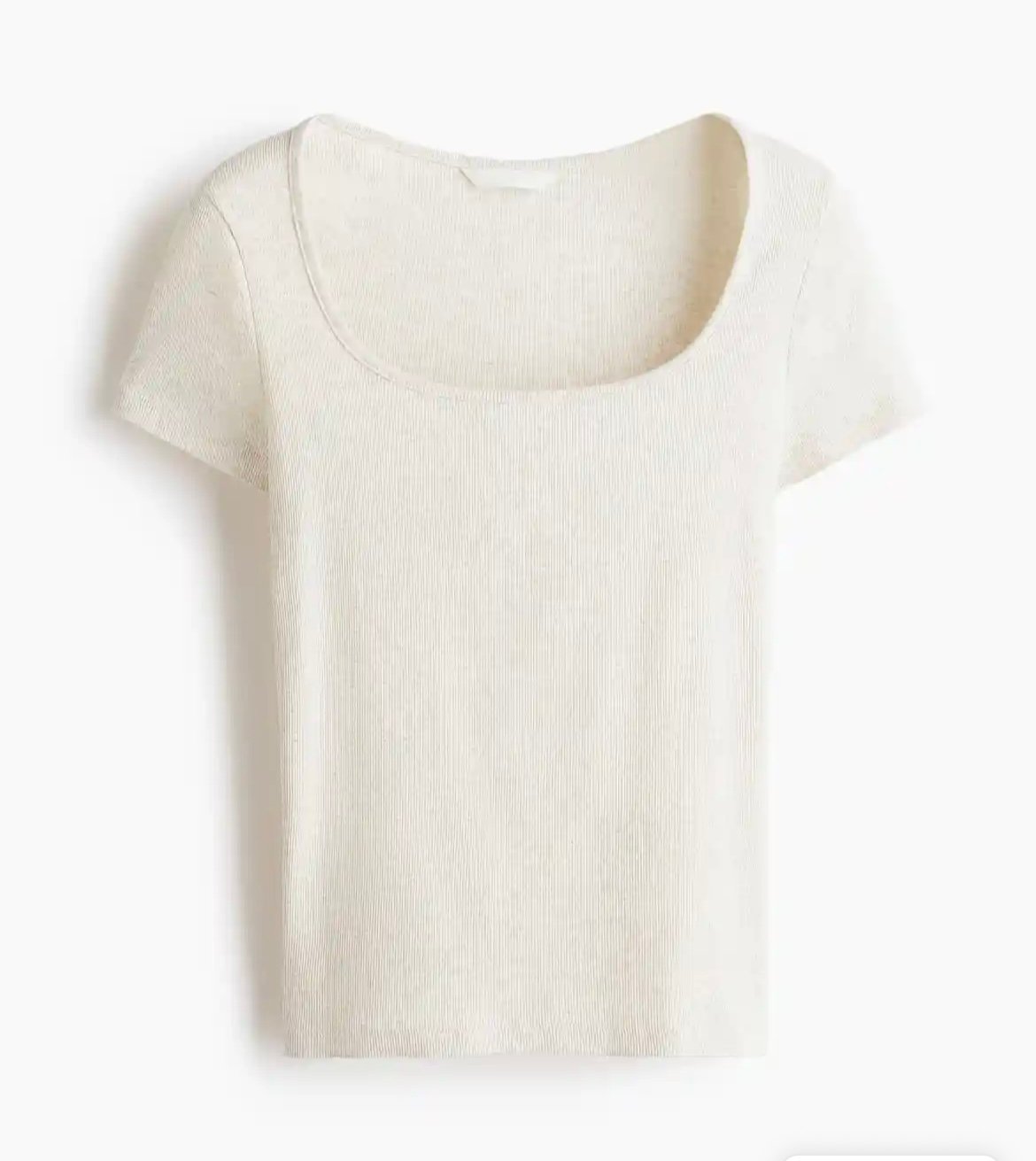 Ribbed Cotton T-Shirt