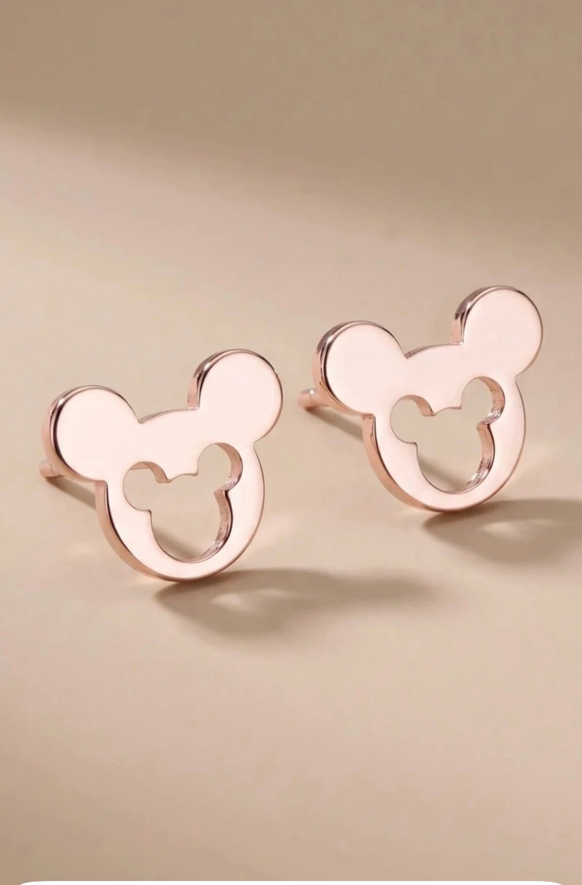 MYKI Set Of 4 Rose Gold-Plated Contemporary Studs Earrings