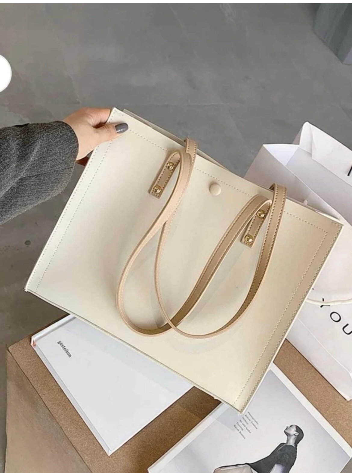 Women White Handbag