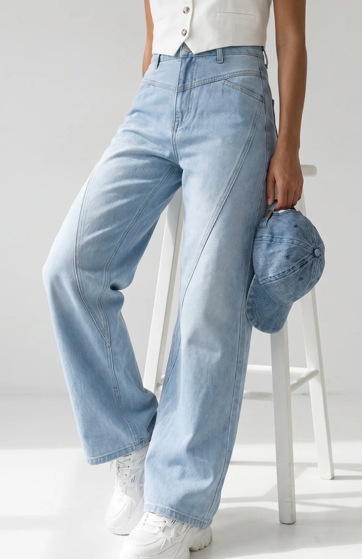 Life Co. Women Baggy Panelled Jeans